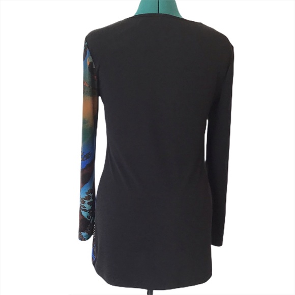 Softworks Abstract Pattern & Black Blocked Top, M - Picture 5 of 16